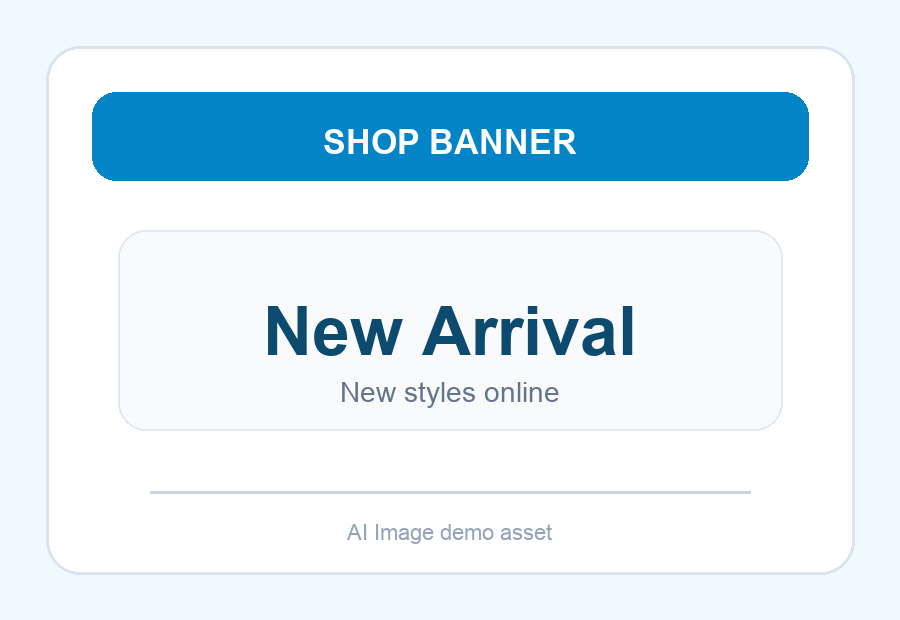Edit banner copy After: New Arrival