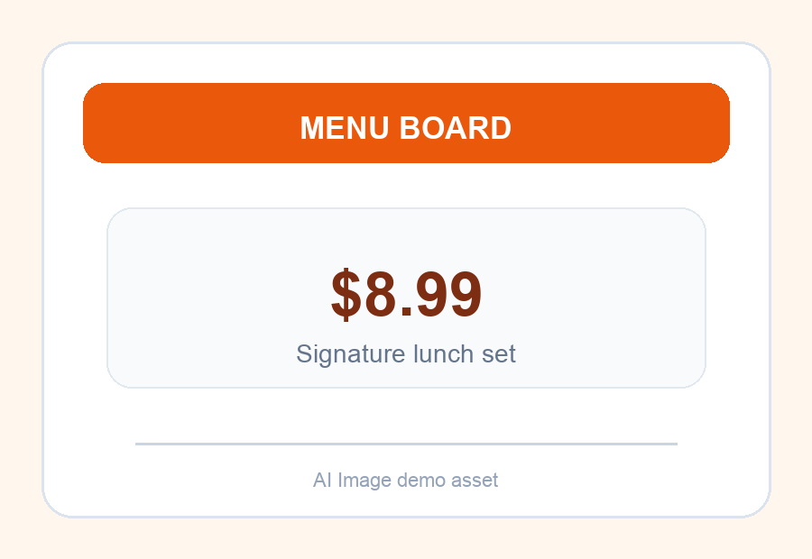 Edit menu price Before: $8.99
